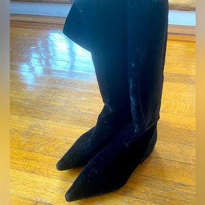 Vintage PRADA Velvet boots size 7